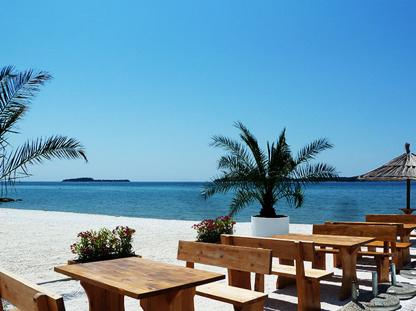 Beach cafe, Fazana, Istria, Croatia